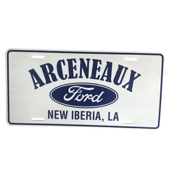 Arceneaux Ford Dealership Booster License Plate New Iberia LA PLASTIC - Picture 1 of 2